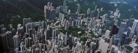 Aerial view overlooking Central, Hong Kong - OTHK