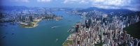 Aerial view overlooking Victoria Harbour, Hong Kong - OTHK