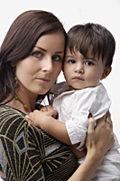 mother holding baby boy - Alex Mares-Manton
