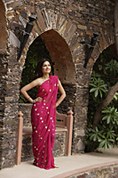 young woman in pink sari - Alex Mares-Manton