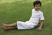 little boy wearing all white - Vivek Sharma