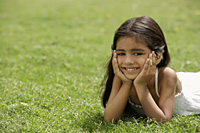 little girl on grass - Alex Mares-Manton