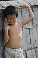 Boy flexing his muscles - Yukmin