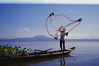 Fisherman fishing at Majayjay Rizal, Philippines - OTHK
