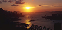 Sunset over Victoria Harbour, Hong Kong - OTHK