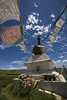 Tibetan stupa on the highland  Shangri-la, China - OTHK