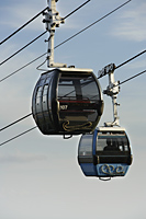 Close up of cable cars. - Nugene Chiang