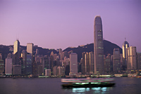 China,Hong Kong,City Skyline and Victoria Harbour at Night - Travelasia