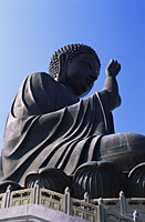 China,Hong Kong,Lantau,The Worlds Largest Outdoor Seated Bronze Buddha Statue at the Po Lin Monastery - Travelasia