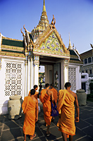 Thailand,Bangkok,Wat Phra Kaeo,Monks Entering the Grand Palace - Travelasia