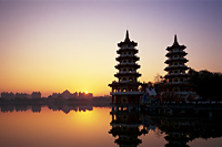 Taiwan,Kaohsiung,Lotus Lake,Dragon and Tiger Pagodas - Travelasia