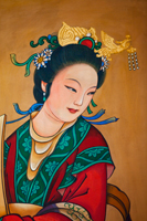 Summer Palace,Buddhist Fragrance Pavilion,Painted Artwork of Woman. Beijing, China - Travelasia
