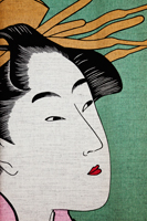 Detail of Ukiyo-e Painting depicting a Geisha. - Travelasia