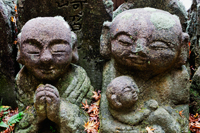 Otagi Nembutsu-ji Temple, Carved Stone Figures of Rakan, Disciples of Shaka the founder of Buddhism - Travelasia
