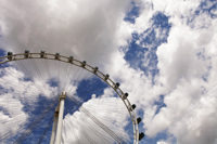 Singapore Flyer with white clouds as back ground - Yukmin