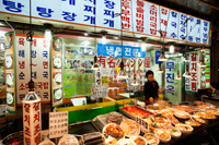 Namdaemun Market,Display of Korean Hanbok Dresses, Seoul, Korea - Travelasia