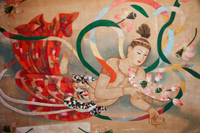Asakusa Kannon Temple,Ceiling Artwork Detail depicting Kannon the Goddess of Mercy, Japan - Travelasia