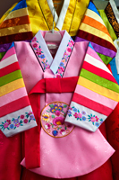 Namdaemun Market, Display of Korean Hanbok Dresses, Seoul, Korea - Travelasia