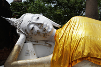 Stone Buddha at Wat Yai Chaya Mongkol Temple, Thailand - Alex Mares-Manton