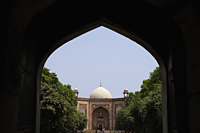 View through an arch of Humayun's Tomb. New Delhi, India - Alex Mares-Manton