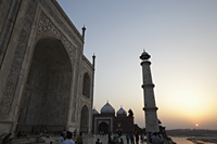 Sun setting behind the Taj Mahal, Agra, India - Alex Mares-Manton