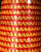 China, Hong Kong, Shatin, Temple of 10,000 Buddhas, prayer wheel - Rex Butcher