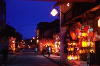 Vietnam, Hoi An, Shops selling silk lanterns - John McDermott