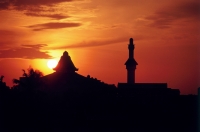 Malaysia, Malacca, sunrise behind the State Mosque. - Steve Raymer