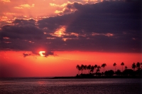 Indonesia, Lombok, sunset over Bali Strait. - Steve Raymer