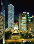 Hong Kong, Central Business District at night. - Stuart Woods