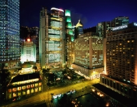 Hong Kong, Central Business District at night. - Stuart Woods
