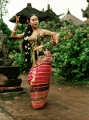 Indonesia, Bali, women dancer in traditional costume. - Jack Hollingsworth