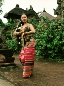 Indonesia, Bali, women dancer in traditional costume. - Jack Hollingsworth