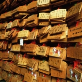 Japan, Emma, good luck tokens hung on temple grounds - Rex Butcher
