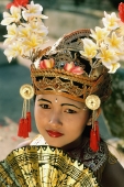 Indonesia, Bali, Young Balinese dancer in legong costume - Jill Gocher