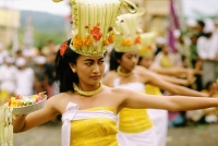 Indonesia, Bali, Kintamani, Performers during Rejang Dance - Jill Gocher