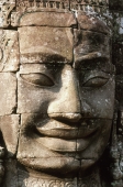Cambodia, Angkor, Detail of stone carving at Wat Angkor Thom - Jill Gocher