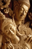 Laos, Luang Prabang, Statues of Rama and Sita. - Jill Gocher
