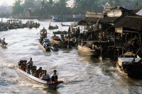 Vietnam, Mekong Delta, boats at market - Jill Gocher
