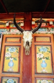 China, Szechuan (Sichuan), Kham region, painted Tibetan door. - Jill Gocher