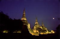 Thailand, Ayutthaya, Ancient City at night. - James Marshall