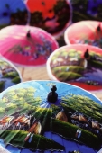 Thailand, Detail of hand painted umbrellas. - James Marshall
