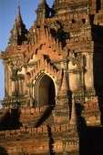 Myanmar (Burma), Bagan, Close up view of temples at Bagan from hot-air balloon - John McDermott