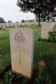Singapore, Gravestones at Kranji War Memorial. - Steve Raymer