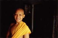 Vietnam, Mekong Delta region, Chau Duc, Buddhist monk of Khmer origin, portrait. - Steve Raymer