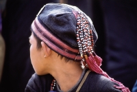 Vietnam, Sa Pa, Close-up of Hmong boy wearing traditional cap - Jill Gocher