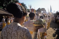Indonesia, Bali, sacred procession to temple. - Jill Gocher