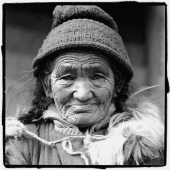 India, Ladakh, Leh, Portrait of elderly lady. - Mary Grace Long