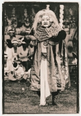 Indonesia, Bali, Gianyar, Mask (Topeng) dancer performing in temple grounds. (artistic grain) - Martin Westlake