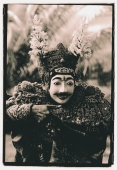 Indonesia, Bali, Gianyar, Mask (Topeng) dancer performing in temple grounds. ( artistic grain) - Martin Westlake